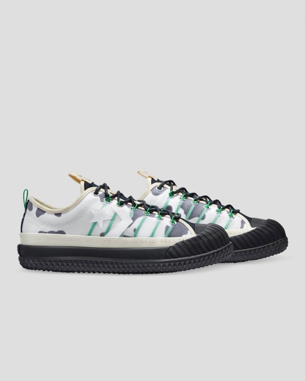 Converse X Brain Dead Bosey MC Hvide Grå Sko Danmark - Converse Lave Sneakers Herre - 93765UDYG